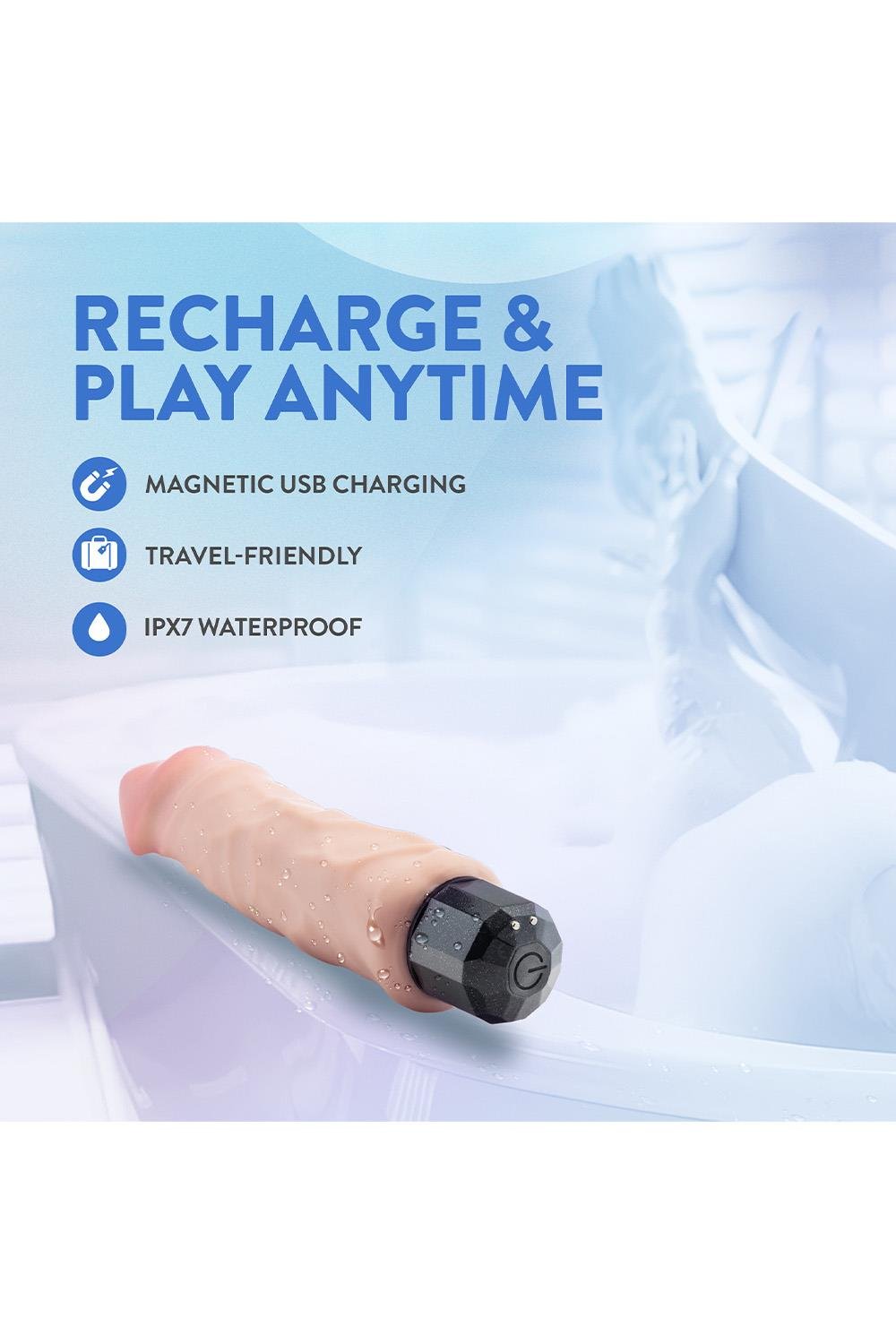 AU NATUREL 9" VIBRATING DILDO