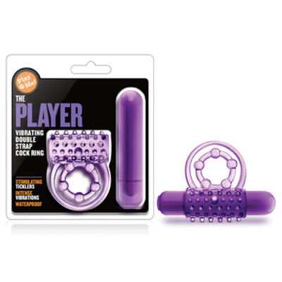 BLUSH  THE PLAYER VIBRATING DOUBLE STRAP COCK RING
