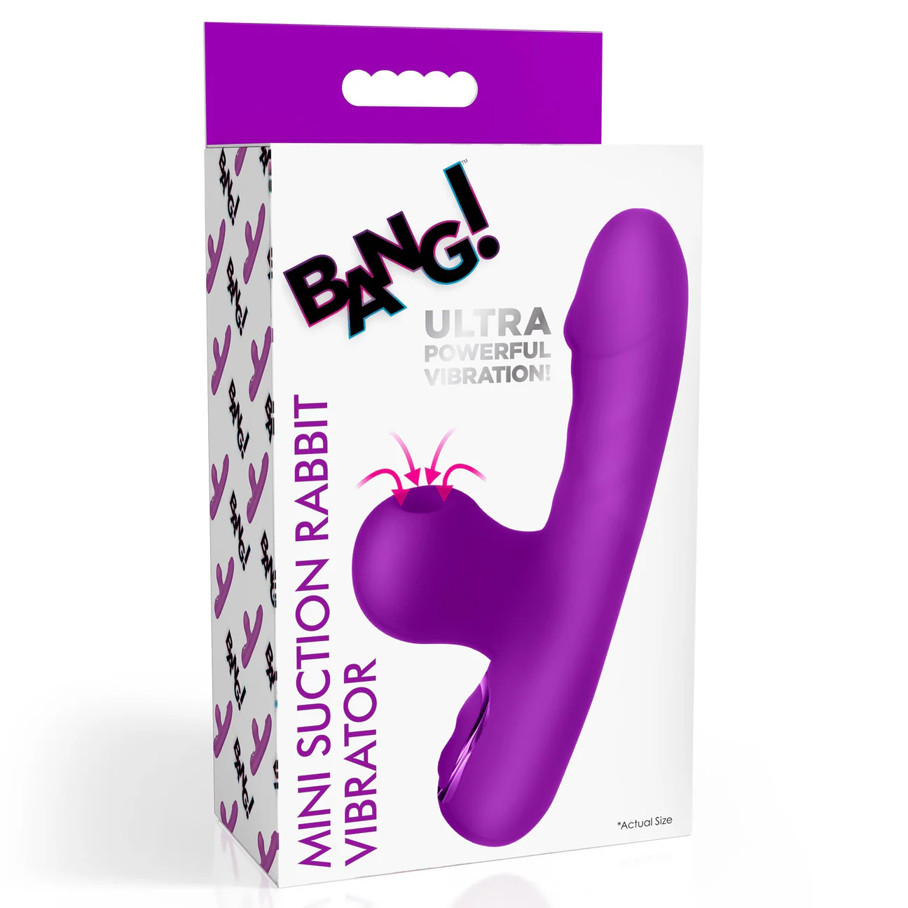 bang mini suction rabbit vibrator morado