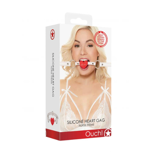 SILICONE HEART GAG