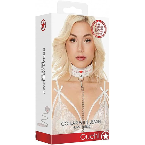OUCH COLLAR WITH LEASH NURSE THEME