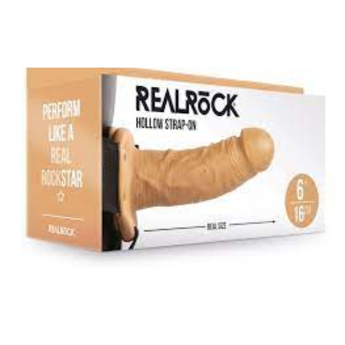 REALROCK VIBRTING HOLLOW STRAP-ON
