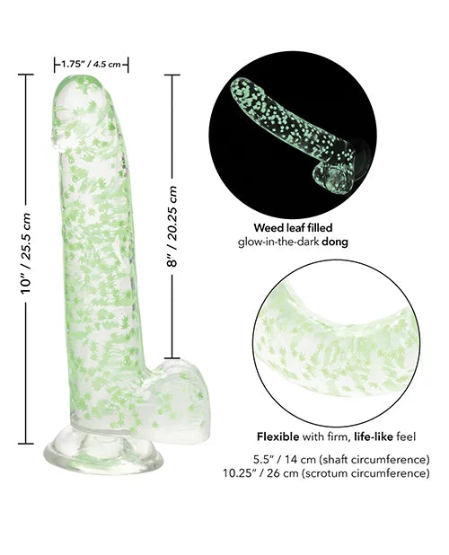 Naughty Bits - I Leaf Dick Glow-In-The-Dark Weed