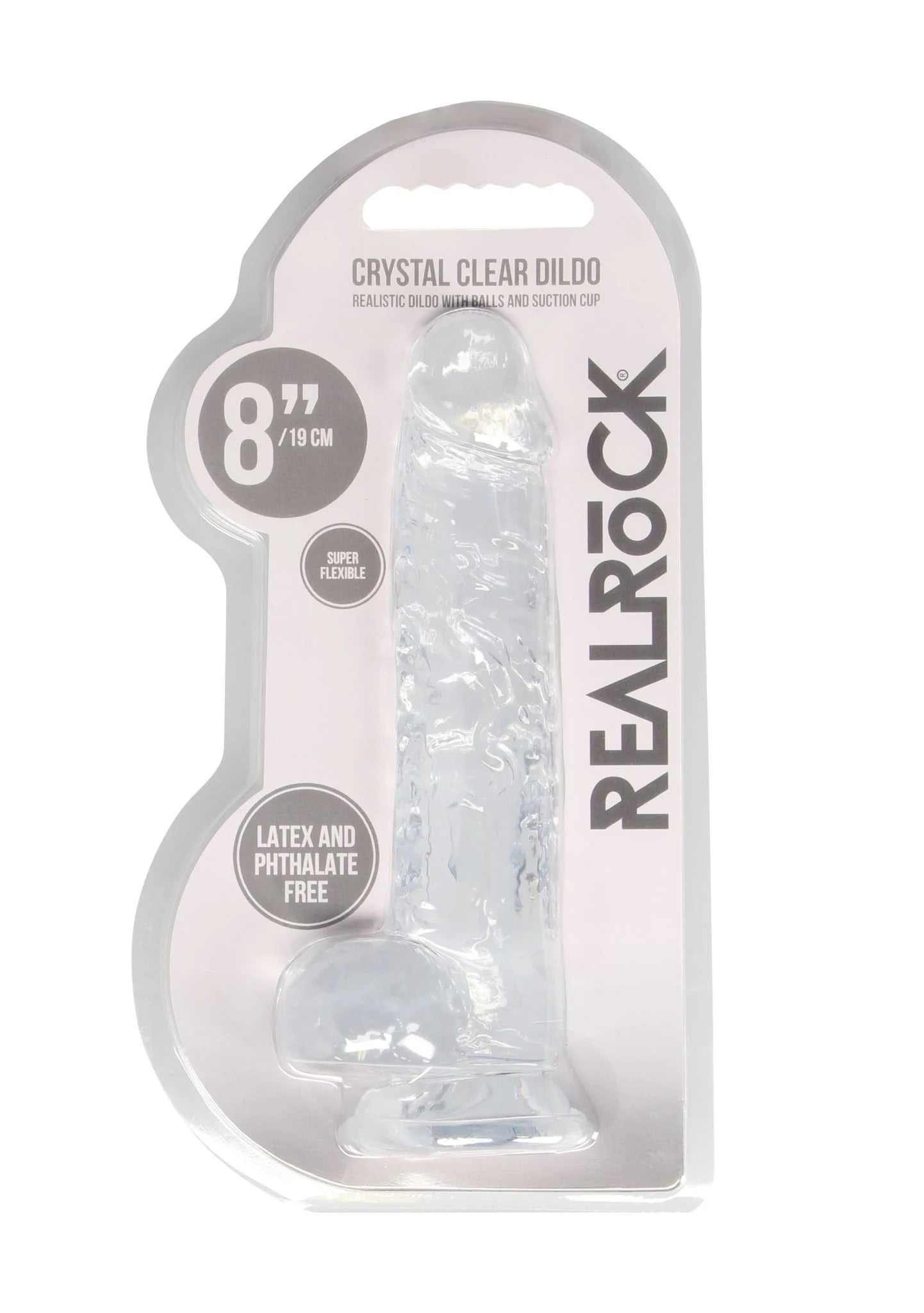 CRYSTAL CLEAR DILDO  8"