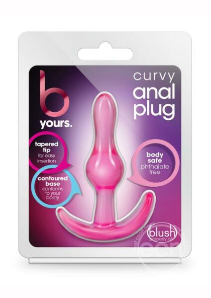 B YOURS CURVY ANAL PULG PINK