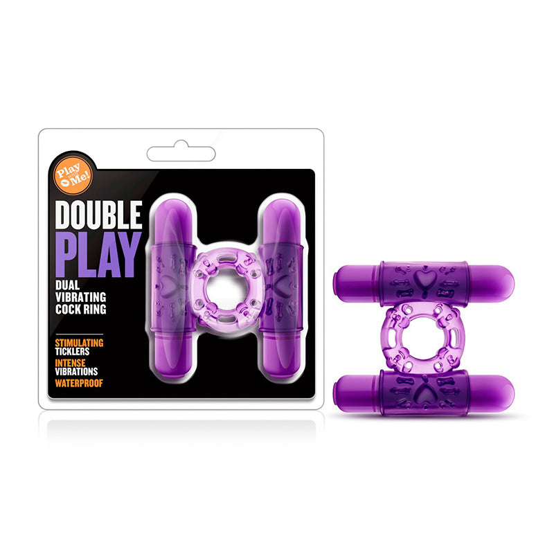 DOUBLE PLAY    DUAL VIBRATING COCK RING