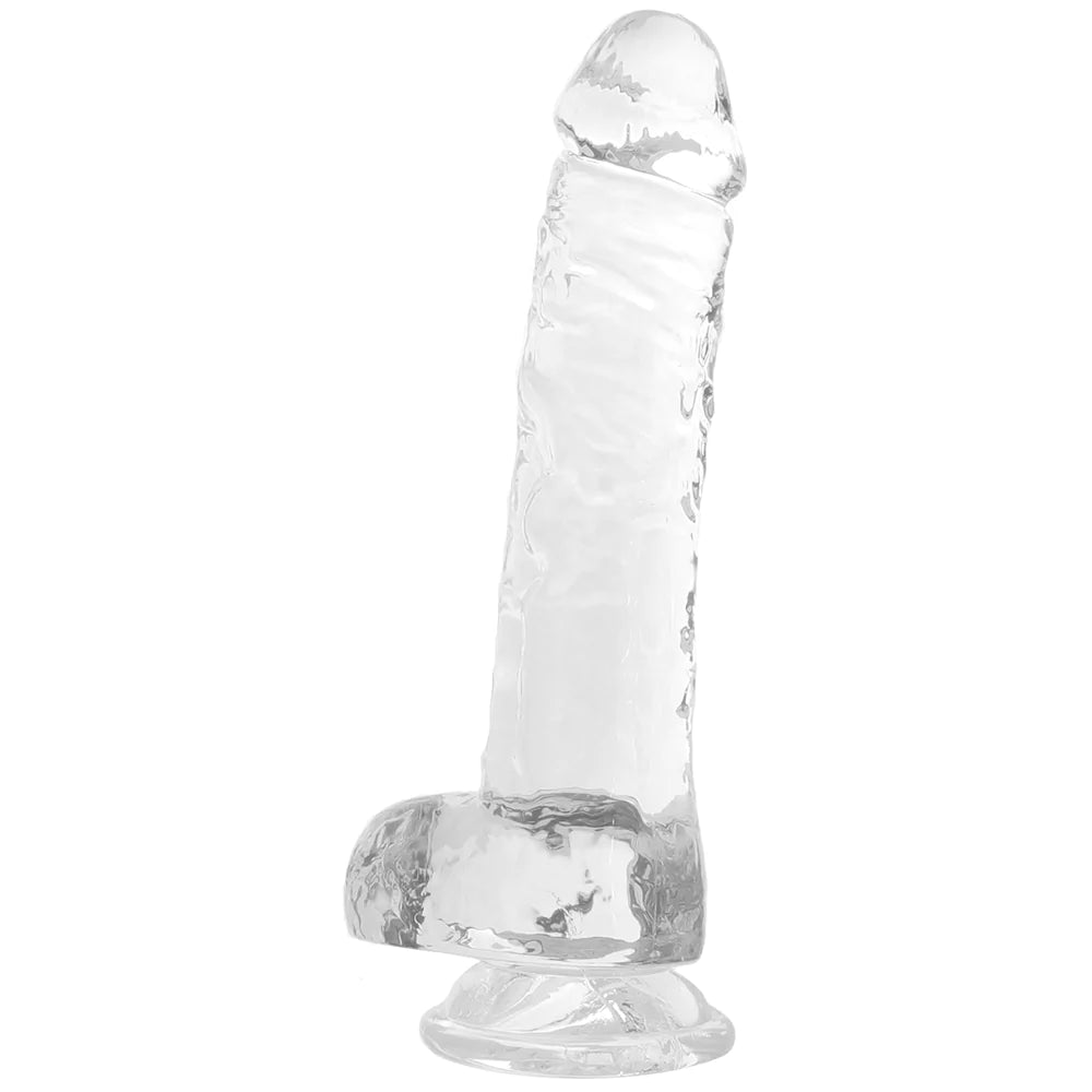 CRYSTAL CLEAR DILDO  8"