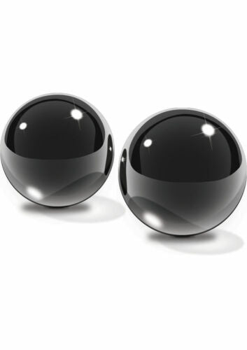 FETISH   BLACK GLASS BEN-WA BALLS  SMALL
