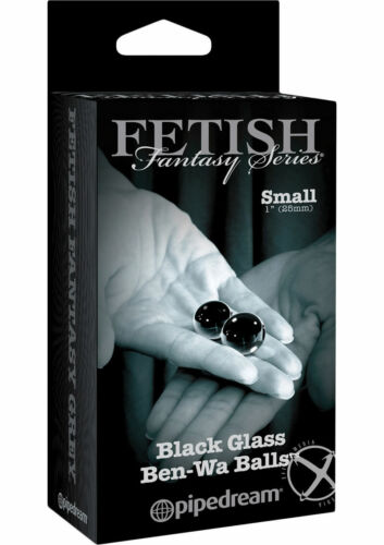 FETISH   BLACK GLASS BEN-WA BALLS  SMALL